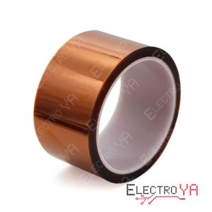 Fita Kapton de poliimida de 50 mm resistente ao calor, perfeita para trabalhos eletrônicos e industriais. Disponível agora na Electroya.