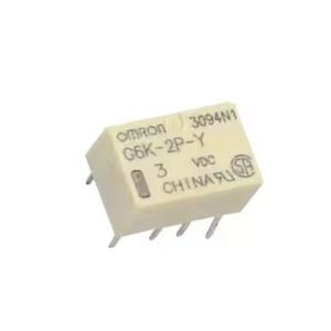 Relé DIP G6K-2P-Y 3V, con configuración DPDT, montaje en PCB, diseñado para control de señal y automatización industrial.