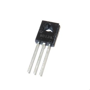 Transistor BD139 NPN, 1 ,5 A 80 V, encapsulado TO 126, ideal para amplificadores y fuentes reguladas.