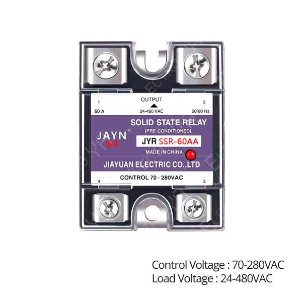 SSR-60AA – Relé estado sólido AC-AC 60A (70–280VAC) - ElectroYA ...